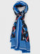 Printed graphic scarf 8 - modrý