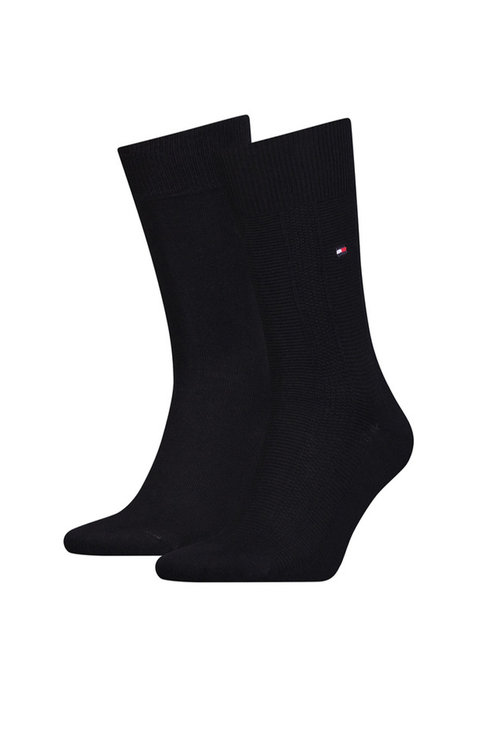 Ponožky - TH MEN SOCK 2P STRUCTURE PLAIN čierne