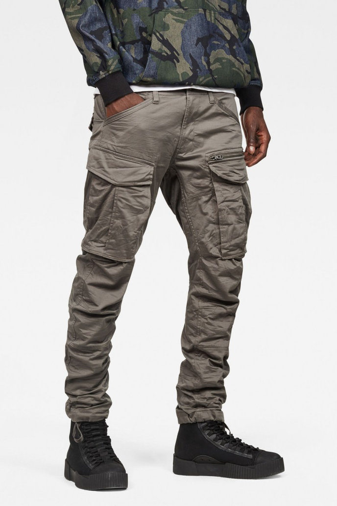 G-STAR Rovic zip 3d straight tapered hnedé