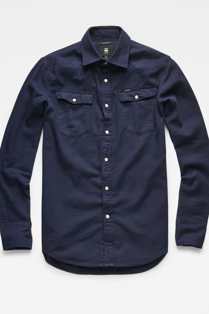 G-STAR 3301 shirt l/s tmavo-modrá