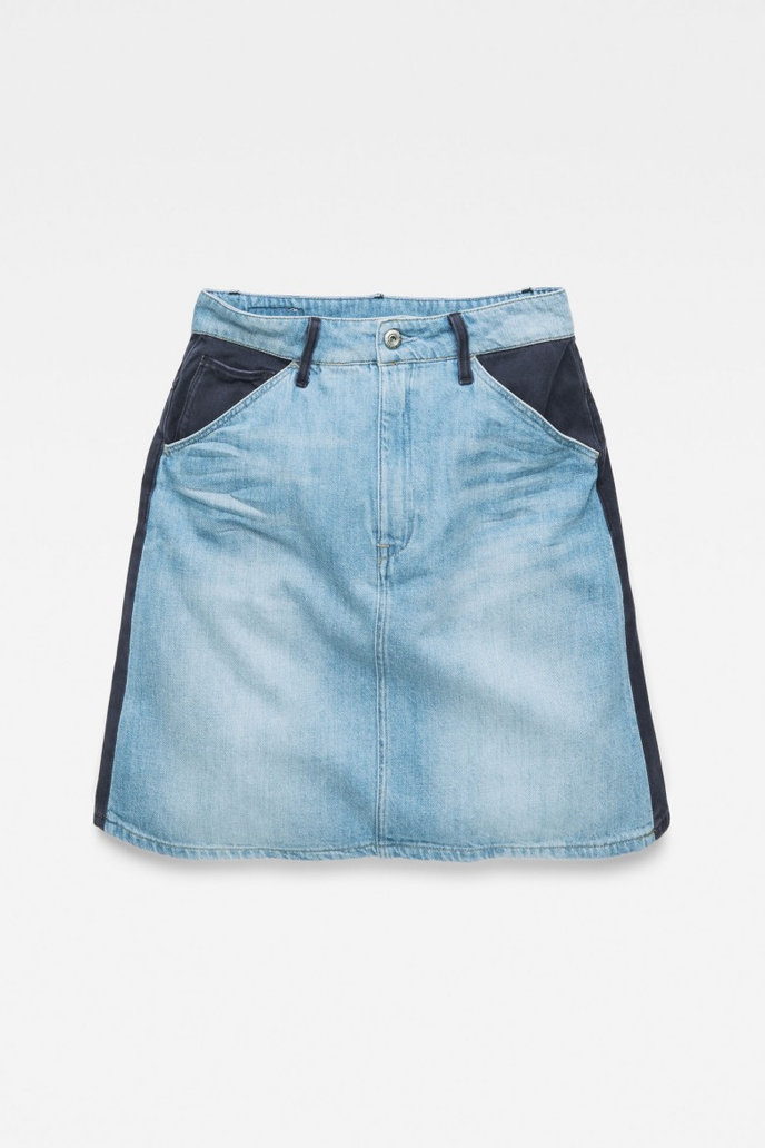 G-STAR Faeroes Zip Skirt modrá