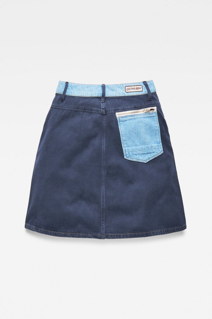 G-STAR Faeroes Zip Skirt modrá