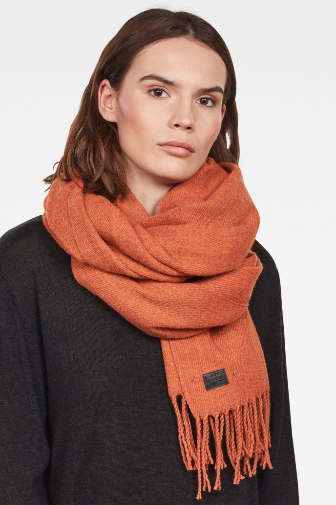 Pinch scarf wmn oranžovo-béžový
