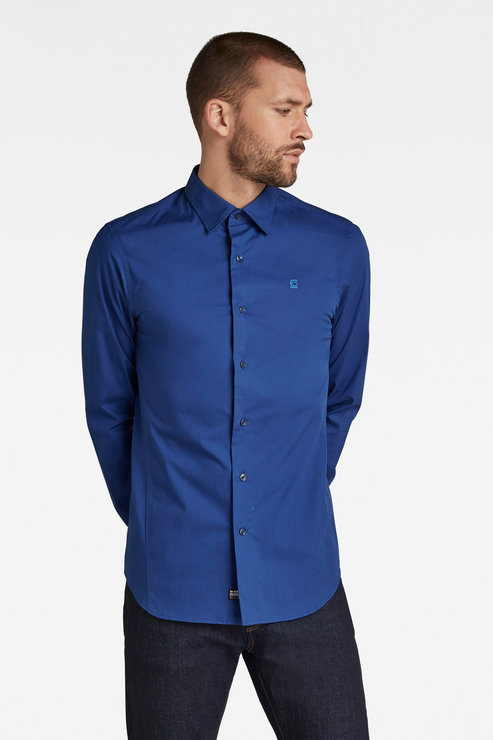 Košeľa - Dressed super slim shirt l\s modrá