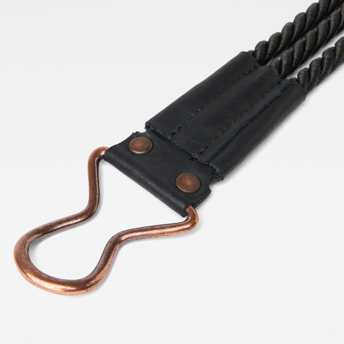 Rope belt čierny