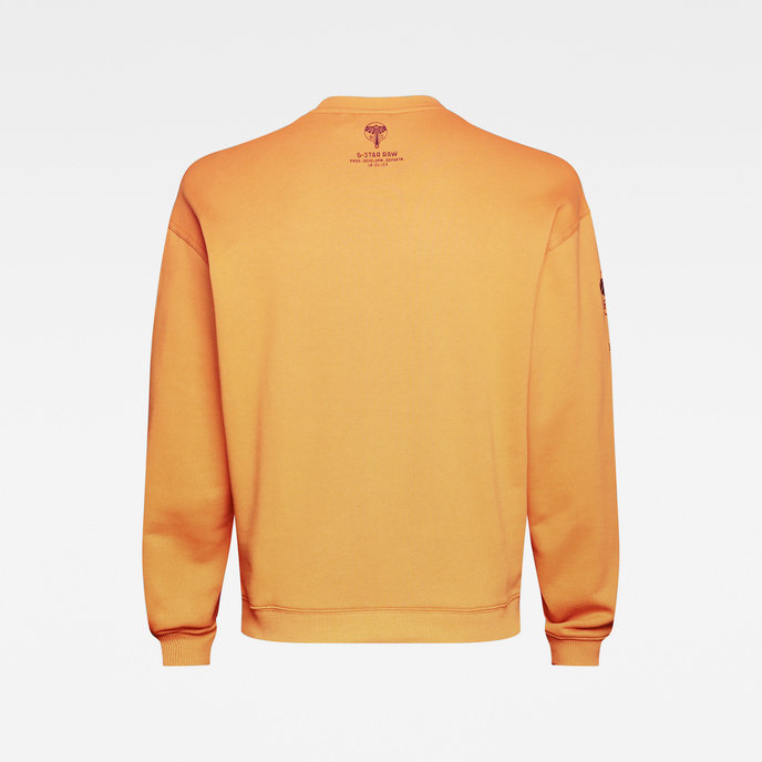 Sleeve Graphic Sweat oranžová