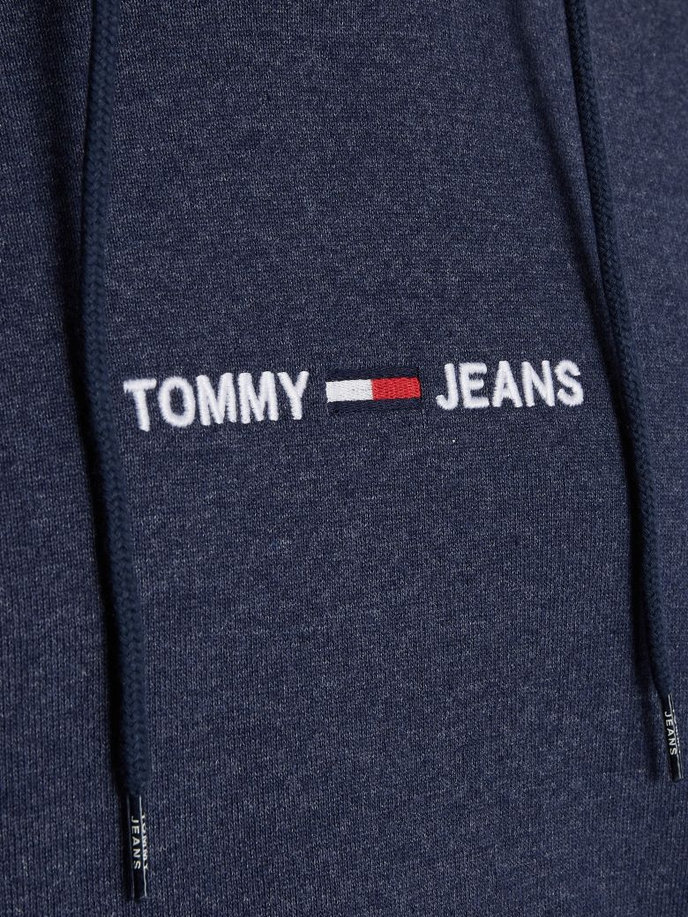 Tommy Jeans TJM STRAIGHT LOGO HOODIE modrá