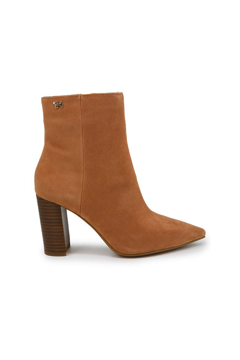 Topánky - ESSENTIAL SUEDE HIGH HEEL BOOT hnedé