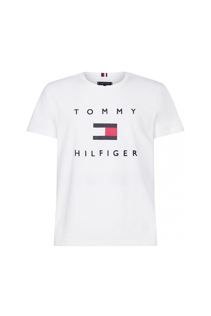 Tommy Hilfiger TOMMY FLAG HILFIGER TEE biele