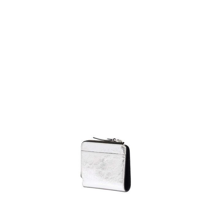 Mini Compact Zip Wallet strieborná