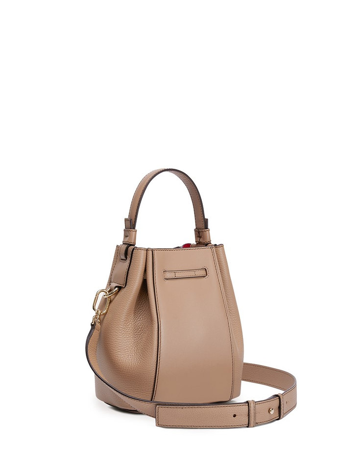 FURLA MIASTELLA MINI BUCKET BAG hnedá