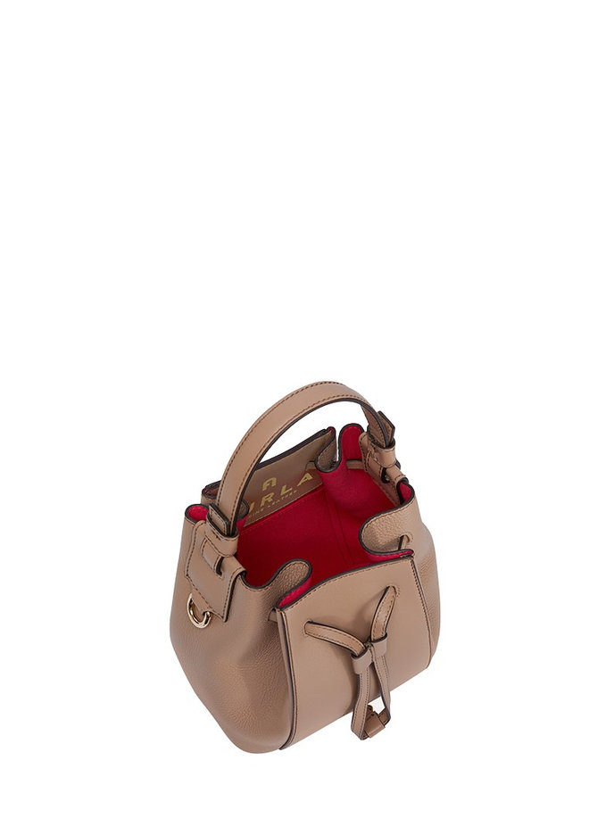 FURLA MIASTELLA MINI BUCKET BAG hnedá