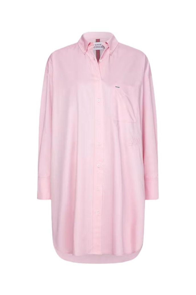ICONS CO ARCHIVE SHIRT DRESS LS ružové